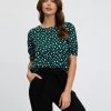 Atmos&Here Elise Blouse Teal Speckle