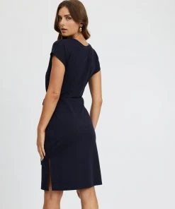 Atmos&Here Skyler Tie Midi Dress Navy -Deals The Style Setters Store http3A2F2Fstatic.theiconic.com .au2Fp2Fatmos here 3289 0606341 3