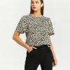 Atmos&Here Alisa Flutter Sleeve Blouse Black Floral