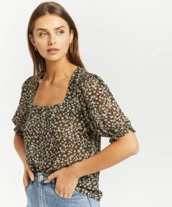 Atmos&Here Sophie Square Neck Top Dark Green Floral -Deals The Style Setters Store http3A2F2Fstatic.theiconic.com .au2Fp2Fatmos here 3354 8429531 4