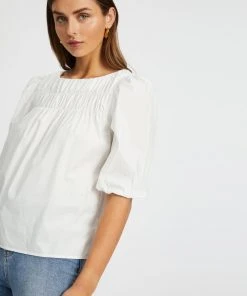 Atmos&Here Esther Puff Sleeve Smock Blouse White -Deals The Style Setters Store http3A2F2Fstatic.theiconic.com .au2Fp2Fatmos here 3363 0919531 4
