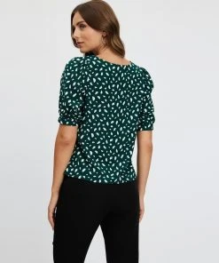 Atmos&Here Elise Blouse Teal Speckle -Deals The Style Setters Store http3A2F2Fstatic.theiconic.com .au2Fp2Fatmos here 3424 8747531 3
