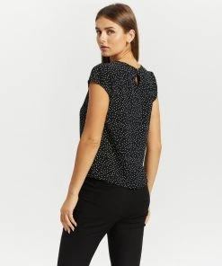 Atmos&Here Mazie Cap Sleeve Blouse Black Speckle -Deals The Style Setters Store http3A2F2Fstatic.theiconic.com .au2Fp2Fatmos here 3473 0429531 3
