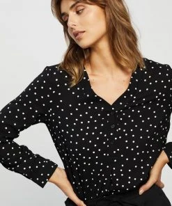 Atmos&Here Spotty Roll Sleeve Shirt Black & White Spot -Deals The Style Setters Store http3A2F2Fstatic.theiconic.com .au2Fp2Fatmos here 3497 9212311 4