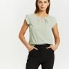 Atmos&Here Mazie Cap Sleeve Blouse Sage