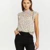 Atmos&Here Isla High Neck Ruffle Blouse Floral
