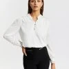 Atmos&Here Wilson Button Front Blouse White