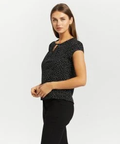 Atmos&Here Mazie Cap Sleeve Blouse Black Speckle -Deals The Style Setters Store http3A2F2Fstatic.theiconic.com .au2Fp2Fatmos here 3634 0429531 2