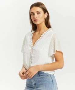 Atmos&Here Rosie Flutter Sleeve Blouse White -Deals The Style Setters Store http3A2F2Fstatic.theiconic.com .au2Fp2Fatmos here 3705 2429531 4