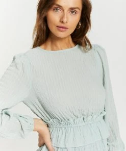 Atmos&Here Elena Frill Waist Blouse Sage Green -Deals The Style Setters Store http3A2F2Fstatic.theiconic.com .au2Fp2Fatmos here 3750 6504131 4