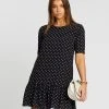 Atmos&Here Saskia Polka Dot Dress Black With White Spot