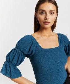 Atmos&Here Laney Shirred Top Teal -Deals The Style Setters Store http3A2F2Fstatic.theiconic.com .au2Fp2Fatmos here 3846 0404131 4