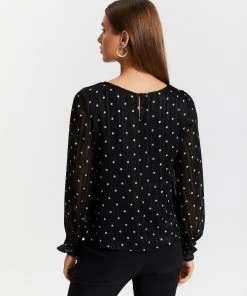Atmos&Here Molly Frill Sleeve Blouse Black Polka Dot -Deals The Style Setters Store http3A2F2Fstatic.theiconic.com .au2Fp2Fatmos here 3943 4404131 3