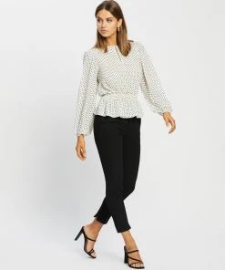 Atmos&Here Petra Blouse White Mono Spot -Deals The Style Setters Store http3A2F2Fstatic.theiconic.com .au2Fp2Fatmos here 3946 0459421 5