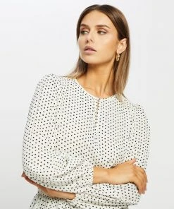 Atmos&Here Petra Blouse White Mono Spot -Deals The Style Setters Store http3A2F2Fstatic.theiconic.com .au2Fp2Fatmos here 3952 0459421 4
