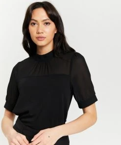 Atmos&Here Grace Contrast Chiffon Neck Blouse Black -Deals The Style Setters Store http3A2F2Fstatic.theiconic.com .au2Fp2Fatmos here 4085 6379921 4