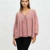Atmos&Here Cynthia Dobby Textured Top Dusty Rose