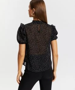Atmos&Here Jenna High Neck Blouse Black Speckle -Deals The Style Setters Store http3A2F2Fstatic.theiconic.com .au2Fp2Fatmos here 4131 8627331 3