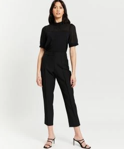 Atmos&Here Grace Contrast Chiffon Neck Blouse Black -Deals The Style Setters Store http3A2F2Fstatic.theiconic.com .au2Fp2Fatmos here 4169 6379921 5