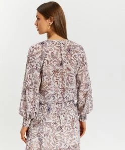 Atmos&Here Caroline Shirred Hem Blouse White Paisley -Deals The Style Setters Store http3A2F2Fstatic.theiconic.com .au2Fp2Fatmos here 5403 4579921 4