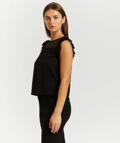 Atmos&Here Penny Frill Sleeve Blouse Black -Deals The Style Setters Store http3A2F2Fstatic.theiconic.com .au2Fp2Fatmos here 5610 5627331 2