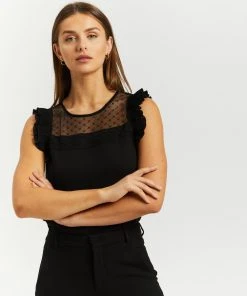 Atmos&Here Penny Frill Sleeve Blouse Black -Deals The Style Setters Store http3A2F2Fstatic.theiconic.com .au2Fp2Fatmos here 5627 5627331 4
