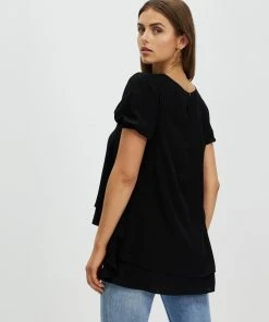 Atmos&Here Justine High Low Frill Hem Blouse Black -Deals The Style Setters Store http3A2F2Fstatic.theiconic.com .au2Fp2Fatmos here 5728 4346821 3
