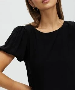 Atmos&Here Justine High Low Frill Hem Blouse Black -Deals The Style Setters Store http3A2F2Fstatic.theiconic.com .au2Fp2Fatmos here 5741 4346821 4