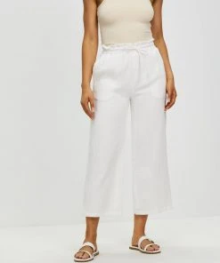 Atmos&Here Kane Cotton Wide Leg Pants Off White