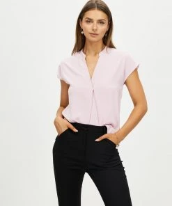 Atmos&Here Alison Centre Fold Blouse Soft Pink