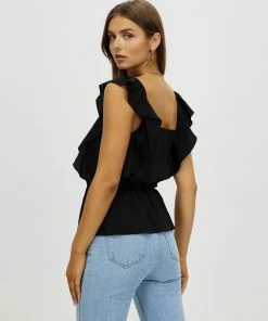 Atmos&Here Yani Frill Sleeve Top Black -Deals The Style Setters Store http3A2F2Fstatic.theiconic.com .au2Fp2Fatmos here 6261 0629531 3