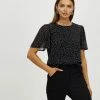 Atmos&Here Alisa Flutter Sleeve Blouse Black Speckle