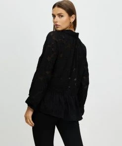 Atmos&Here Kit Frilled Hem Burnout Shirt Black -Deals The Style Setters Store http3A2F2Fstatic.theiconic.com .au2Fp2Fatmos here 6684 2636721 3
