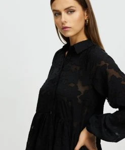 Atmos&Here Kit Frilled Hem Burnout Shirt Black -Deals The Style Setters Store http3A2F2Fstatic.theiconic.com .au2Fp2Fatmos here 6697 2636721 4
