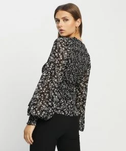 Atmos&Here Olivia Shirred Blouse Black Floral -Deals The Style Setters Store http3A2F2Fstatic.theiconic.com .au2Fp2Fatmos here 7104 6759421 3