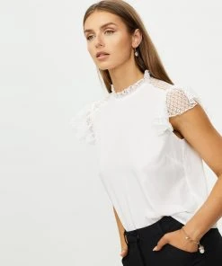 Atmos&Here Aura Lace Frill Sleeve Blouse White -Deals The Style Setters Store http3A2F2Fstatic.theiconic.com .au2Fp2Fatmos here 7436 5619531 4