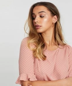 Atmos&Here Shelby Top Pink & Cream Spot -Deals The Style Setters Store http3A2F2Fstatic.theiconic.com .au2Fp2Fatmos here 7665 771389 4