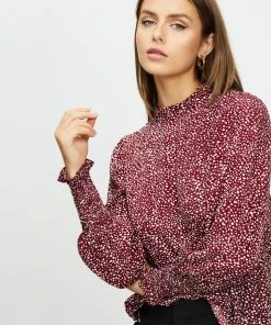 Atmos&Here Georgie Top Burgundy Spot -Deals The Style Setters Store http3A2F2Fstatic.theiconic.com .au2Fp2Fatmos here 8408 3336721 4