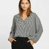 Atmos&Here Melissa Blouse Black Houndstooth