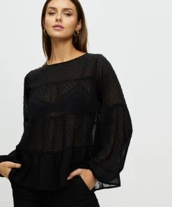 Atmos&Here Sofia Tiered Blouse Black Base Polka Dot -Deals The Style Setters Store http3A2F2Fstatic.theiconic.com .au2Fp2Fatmos here 8450 2536721 4