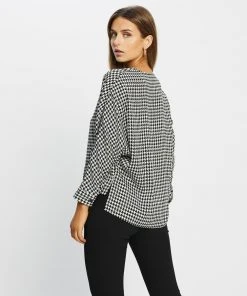 Atmos&Here Melissa Blouse Black Houndstooth -Deals The Style Setters Store http3A2F2Fstatic.theiconic.com .au2Fp2Fatmos here 8472 1688221 3