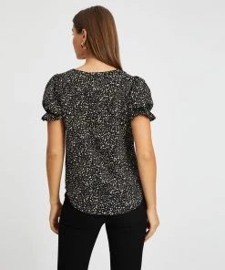 Atmos&Here Veronica Puff Sleeve Blouse Black Animal -Deals The Style Setters Store http3A2F2Fstatic.theiconic.com .au2Fp2Fatmos here 8503 1629531 3