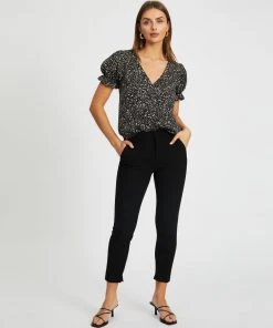 Atmos&Here Veronica Puff Sleeve Blouse Black Animal -Deals The Style Setters Store http3A2F2Fstatic.theiconic.com .au2Fp2Fatmos here 8503 1629531 5