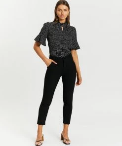 Atmos&Here Mila Frill Sleeve Blouse Black Speckle -Deals The Style Setters Store http3A2F2Fstatic.theiconic.com .au2Fp2Fatmos here 8816 6960031 5