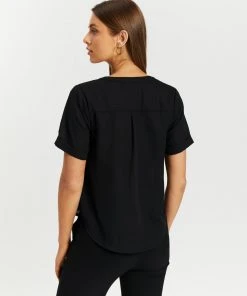 Atmos&Here Chloe Short Sleeve Blouse Black -Deals The Style Setters Store http3A2F2Fstatic.theiconic.com .au2Fp2Fatmos here 8830 6304131 3