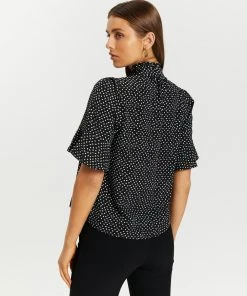 Atmos&Here Mila Frill Sleeve Blouse Black Speckle -Deals The Style Setters Store http3A2F2Fstatic.theiconic.com .au2Fp2Fatmos here 8864 6960031 3