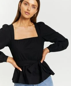 Atmos&Here Kaycee Cotton Puff Sleeve Blouse Black -Deals The Style Setters Store http3A2F2Fstatic.theiconic.com .au2Fp2Fatmos here 8913 3504131 4