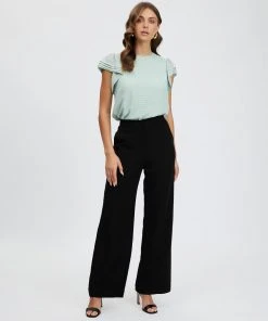 Atmos&Here Tessa Frill Sleeve Blouse Sage -Deals The Style Setters Store http3A2F2Fstatic.theiconic.com .au2Fp2Fatmos here 9129 5338141 5