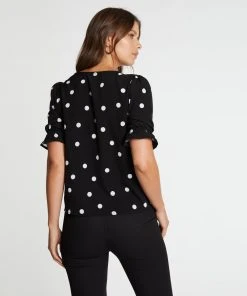 Atmos&Here Claira V-Neck Blouse Black Polkadot -Deals The Style Setters Store http3A2F2Fstatic.theiconic.com .au2Fp2Fatmos here 9130 8719531 3