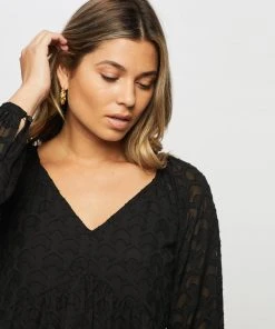 Atmos&Here Ruby Burnout Blouse Black Burnout -Deals The Style Setters Store http3A2F2Fstatic.theiconic.com .au2Fp2Fatmos here 9160 6713521 4